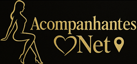 Logo do Site AcompanhantesNet - Nome AcompanhantesNet com um silhueta de uma mulher ao lado